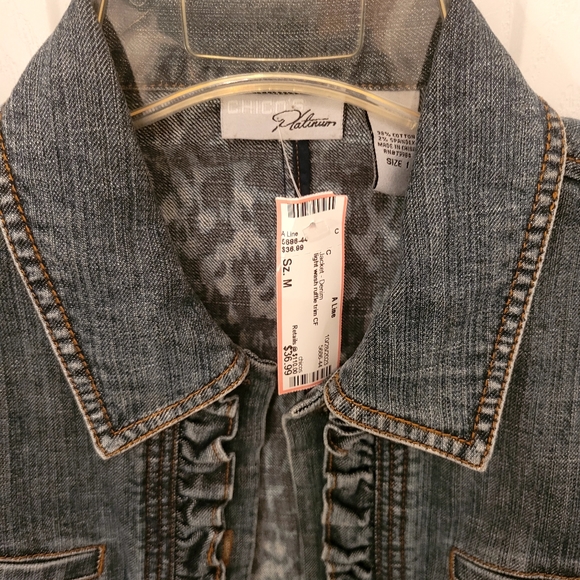 Denim Ruffle Jacket - Picture 3 of 7